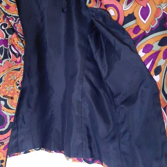 Victor Costa Vintage Ruffled Beaded 3/4 Cap Sleeve Orange Buttonup Jacket Sz 12 - Picture 5 of 9